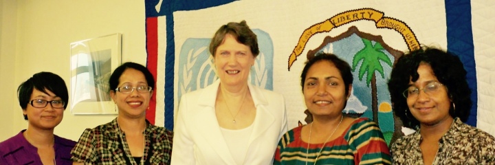 Shakti team with Helen Clark, former prime minister of NZ